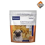 Virbac C.E.T. Enzymatic Oral Hygiene Chews for Medium Dogs, 30 Chews (1 Bag), 2 Pack