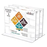 NIUBEE Acrylic Sign Holder 8.5x11 Inches 3 Pack