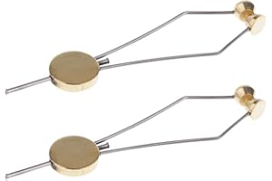 Leefasy 2 Pcs; Stainless Steel;Brass; Fly Tying Bobbin Holder; Fly Tying Bobbins; Fly Fishing; Smooth Spool