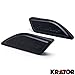 Krator NP017-B Black Gas Tank Pad Side Cap Cover (for Suzuki Hayabusa Busa GSX1300R 1999-2014 Gas Tank Pad Side Cap Hayabusa Logo)