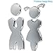 RJWKAZ Bathrooms Signs Acrylic Adhesive Backed Unisex Bathroom Sign 7