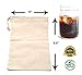 Organic Cotton Cold Brew Coffee Bag, 2Pcs Cold Brew Coffee Filters Reusable Coffee Pouches for Pitchers, Mason Jars, & Toddy Systems
