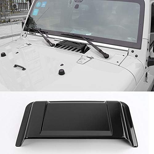 JeCar Jeep Black Cowl Hood Vent Scoop Vent Cover for 19972017 Jeep
