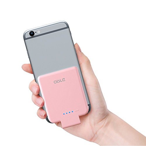 oisle Portable Charger Mini Power Bank PowerCore 2200mAh Wireless External Backup Battery Pack High-Speed Ultra Thin Charging Compatible with iPhone 5(s)/6(s)/7/8/X- Pink