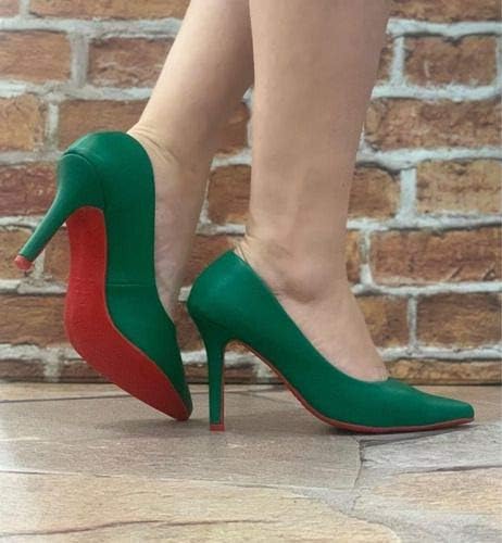 scarpin verde bandeira