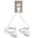 Collections Etc Double Ended Extension Cord, White primary