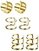 Jstyle 3Pairs Stainless Steel Ear Cuff Set Non-Piercing Cartilage Cuff Earring for Women,G