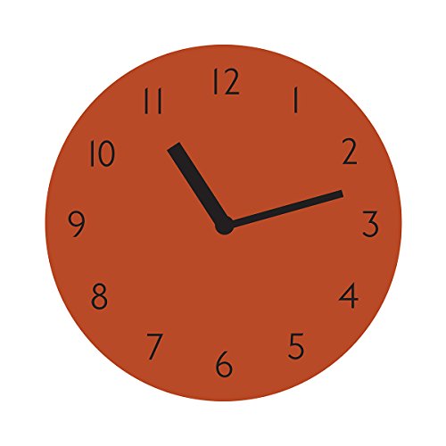 THEHAKI Sandwich Clock 9" Retro Color Silent Quartz Nonticking Simple