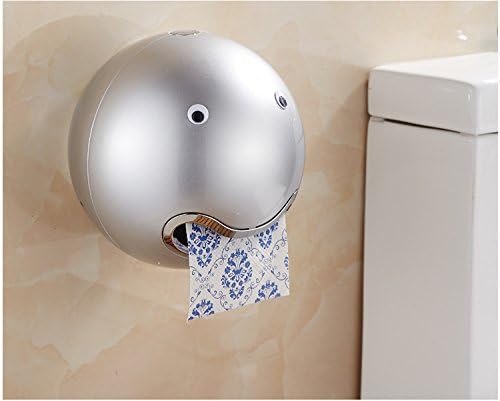 Aichoic Creative Wall Mounted Tissue Storage Box Bathroom Toilet Waterproof Tissue Holder Hanging Napkin Container Case (Silver)