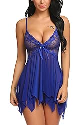 Avidlove Women Lingerie Lace Babydoll V Neck