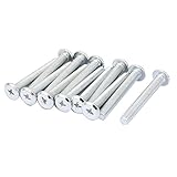 uxcell M8 x 60mm Phillips Flat Head Countersunk Bolt Screw Silver Tone 12pcs