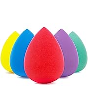 BEAKEY 5 Pcs Makeup Sponge Set, Foundation Blending Beauty Sponge, Flawless for Liquid, Cream, and Powder, Multi-colored Makeup Sponges