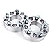 RockTrix 2pcs 2 inch 5x5.5 to 5x5.5 Wheel Spacers (108mm bore, 1/2x20 Studs Nuts) Compatible with 1994-2001 Dodge Ram 1500, 1980-1983 Ford F150, Jeep CJ3 CJ5 CJ6 CJ7-50mm 5x139.7 Silver
