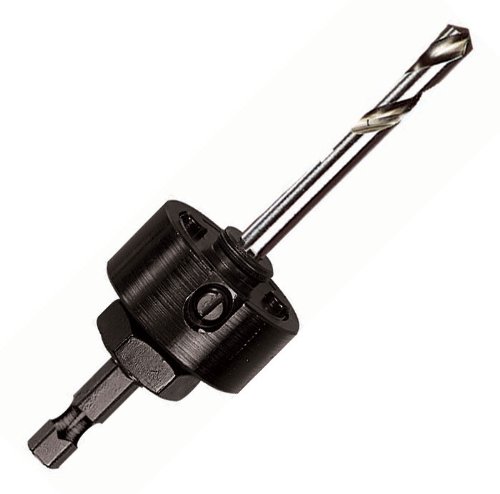 Starrett Holesaw Arbor - 32-210mm Hex Shank Locking Arbor with Carbide Tipped Pilot Drill - XA17-38, Silver