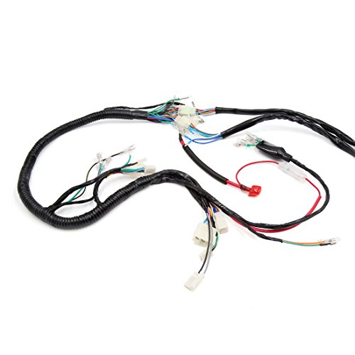 uxcell Motorcycle Electrical Main Wire Harness w Right Left Handlebar Switch Kit for CG125