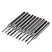 BQLZR 3.175mm Drill Bits Engraving Bits CNC PCB Machinery 0.6-1.5mm Pack of 10
