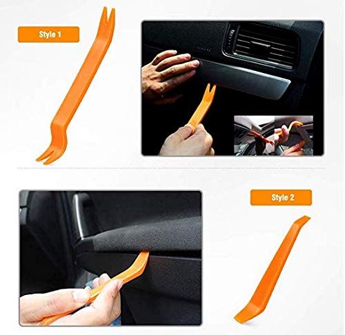 Yirind 4Pcs Auto Door Clip Panel Trim Removal Tool Kits for Car Dash Radio Audio Installer Pry Tool