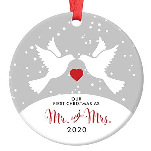 Download Amazon.com: Mr & Mrs First Christmas Peace Doves Ornament ...