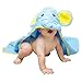 Baby Cat Hooded Elephant Baby Towel Large Blue 33x33″ | Delicate & Soft 100% Hypoallergenic Cotton Robe | Super Absorbent & Moisture Wicking Soft Cloth for Dry, Happy Boys & Girls