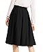 Yige Women's High Waisted A line Skirt Skater Pleated Full Midi Skirt Black US16