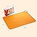 Silicone Baby Placemats for Children Kids Toddlers, Cute Stone Baby Placemats Travel with Raised Edge, Waterproof, Portable, Easy to Clean, Dishwasher Safe, BPA Free, Orange