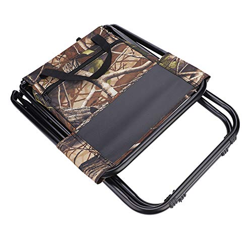 Angelsitz, Campingstuhl Rückenlehne Strapazierfähig Klappstuhl Tragbar Picknickstuhl für Garten Camping im Freien – Bild 6