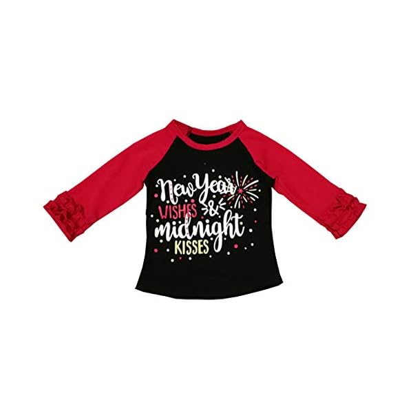 Baby Kids Girl Unicorn Thanksgiving Christmas Car Print Ruffle Polka Dot Cotton T-Shirt Top Outfits