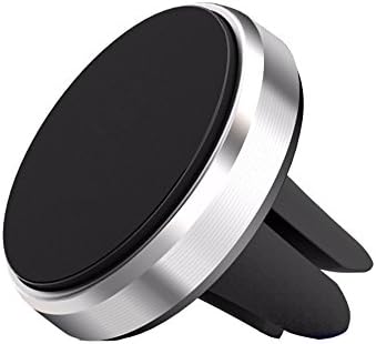 Car Mount,Waerxin Universal Air Vent Strong Magnetic Phone Holder 360° Rotation Aluminum Metal Edge Stand for Smartphones and Mini Tablets - Black