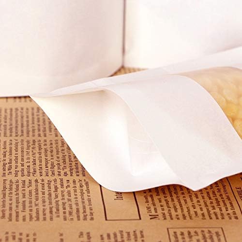 Evergreen Goods 50 White Matte Window Kraft Paper Bags 170x240mm, 170 x 240 mm - Image 4