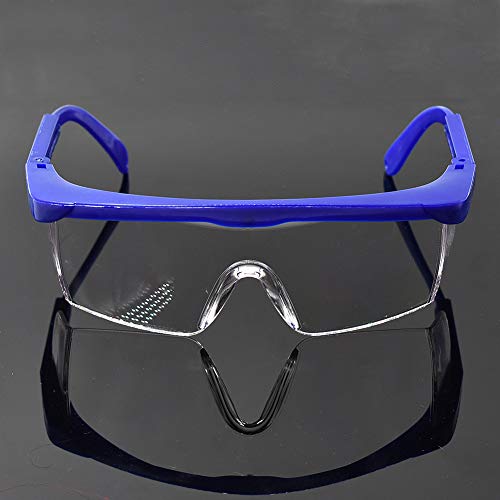 Oral Dentistry Dental Goggles Glasses Clear Safety Glasses with Anti-Fog Lens,Blue Frame