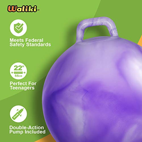 41nLUtEgaNL - WALIKI Hopper Ball for Teenagers | Hippity Hop | Jumping Hopping Ball | Relay Races | Purple 22"