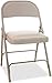 Alera ALE Steel Folding Chair with Two-Brace Support, Padded Seat, Tan (Case of 4)