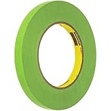Scotch 26332 12 mm x 55 m 3M 233+ Crepe Paper Masking Tape, 250 Degree F Per for mance Temperature