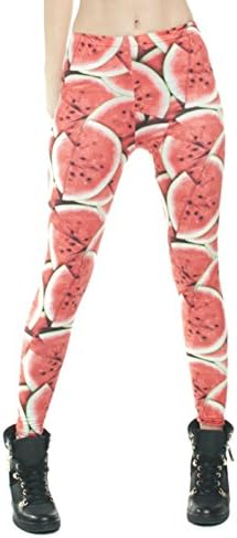 Festie Fever Ultra Soft Women's Printed Rave Leggings (Watermelon)