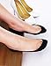 VERO MONTE 4 Pairs Womens No Show Socks - Cotton Liner Socks (Black + Skin, 6-7.5) 440411