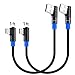 SUNGUY Right Angle Micro USB Cable,(2-Pack,1ft x2) 90 Degree Braided Double-Sided Fast Charging & Data Sync Cord for Samsung Galaxy S6 S7 Edge/Note 5,Moto G5 G5S Plus,Sony Xperia Z3 Z5,Nokia 5 (Blue) primary