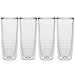 Culver Keen Cup Double Walled Insulated Tall Tumbler, 20-Ounce, Clear, Set of 4