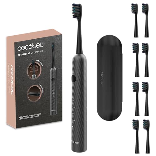 Brosse à Dents Électrique Sonique ToothCare UltraSonic. 4 Modes, Vibrations Haute Fréquence jusqu'à 40000 rpm, Minuterie, Étui et 8 Têtes de Rechange, Classification IPX7