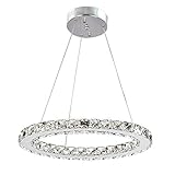 GDNS Modern Crystals Chandeliers,Ceiling Lights Fixtures,Pendant Lighting for Living Room Bedroom Restaurant Porch Dining Room,One Rings (One ring,Dia 30cm)