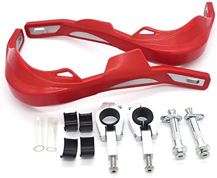 Evomoda 2x Universal 7/8''Motorcycle Pit Bike Dirt ATV Hand Guards For 22mm 28m Handguards Inside Hand Brush Bar Guards For Honda Kawasaki Yamaha Suzuki Dirt Bike ATVs MX KTM (Red)