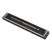 Harmonica, InnerSound Double Tremolo Harmonica 24 Holes with Case, with Tone Mark, Key of C, Black