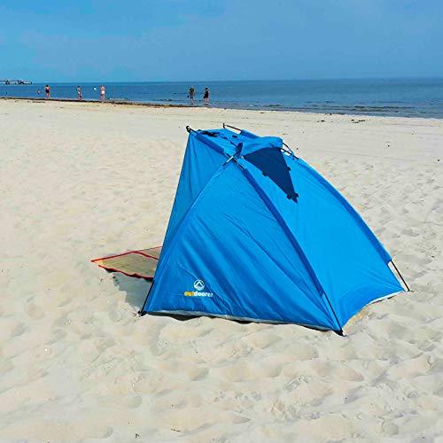 outdoorer Strandmuschel Helios Air - Reise-Strandmuschel mit UV Schutz 80 & verschließbarem Fenster, Strandzelt für… – Bild 3