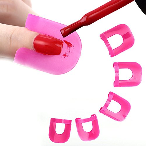 BUYITNOW 26pcs/set Nail Polish Anti Overflow Clip Manicure Shield Protector