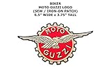 Moto Guzzi Biker DIY Embroidered Sew or Iron-on Applique Patch Outlander Gear