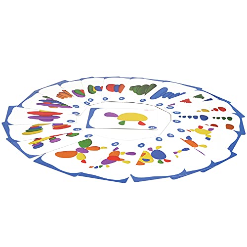 Rainbow Pebbles - Set of 36 Sorting and Stacking Stones with 20 Activity Cards - in Home Learning Toy for Early Math