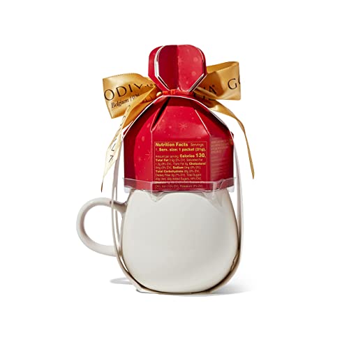Thoughtfully Godiva Hot Chocolate Mug Gift Set, Includes Branded White