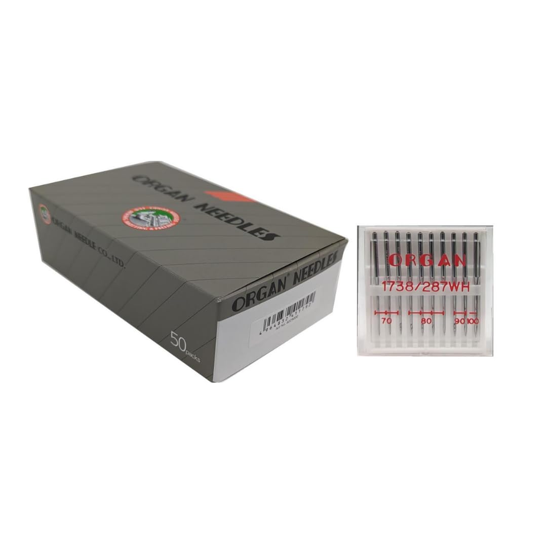 Organ DB X 1 Industrial Sewing Machine Needles for JUKI DDL-555, Singer, Brother,16X257 Sizes 70/10 80/12, 90/14, 100/16 - Total 10 Assorted Needles