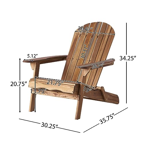 Christopher Knight Home Hanlee Folding Wood Adirondack Chairs, 2Pcs