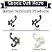 Set of 6 Addison Antique Cast Iron Double Coat Hook, Curtain Rod's, Shabby Chic,Wall Mounted Hooks, Excellent for Coats, Bags, Hats, Hanging Decor, Towels, Scarf's -by Ashes to Beauty (Distress White)