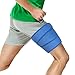 Thigh Support Brace, Hamstring Wrap Compression Sleeve with Anti-Slip Strip Support Thigh Quad Sprains, Tendonitis, Strains, Pulled Muscle Injury Rehab and Recovery, Fits Men and Women (Blue)